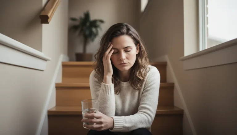 Fotografía de una mujer sufriendo una sinusitis