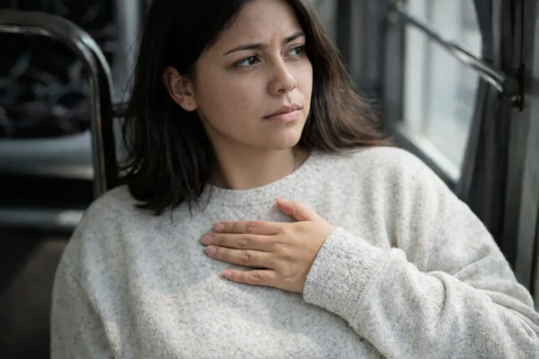 Fotografía de una chica preocupada por una posible complicacion de salud por neumonia